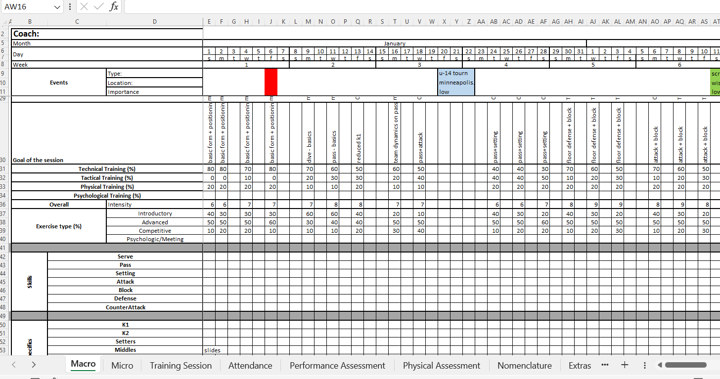 Macrocycle planning screenshot